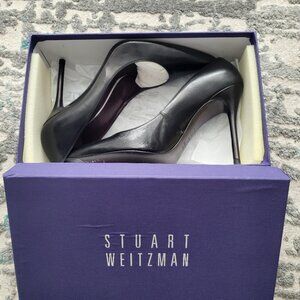 Stuart Weitzman Nouveau Black Leather Kid (US 9.5)